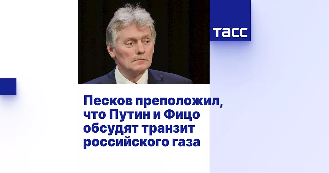 Песков преположил, что Путин и Фицо обсудят транзит российского газа