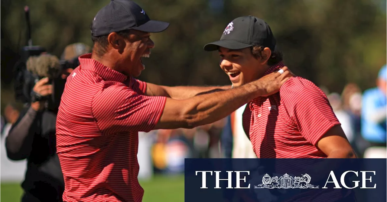 Tiger Woods’ son Charlie hits first hole-in-one in front of dad