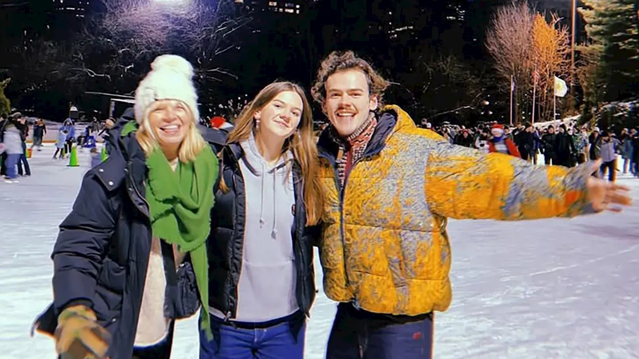 Zoe Ball beams as she ice skates in New York with kids on festive trip after quitting BBC Radio 2 show...