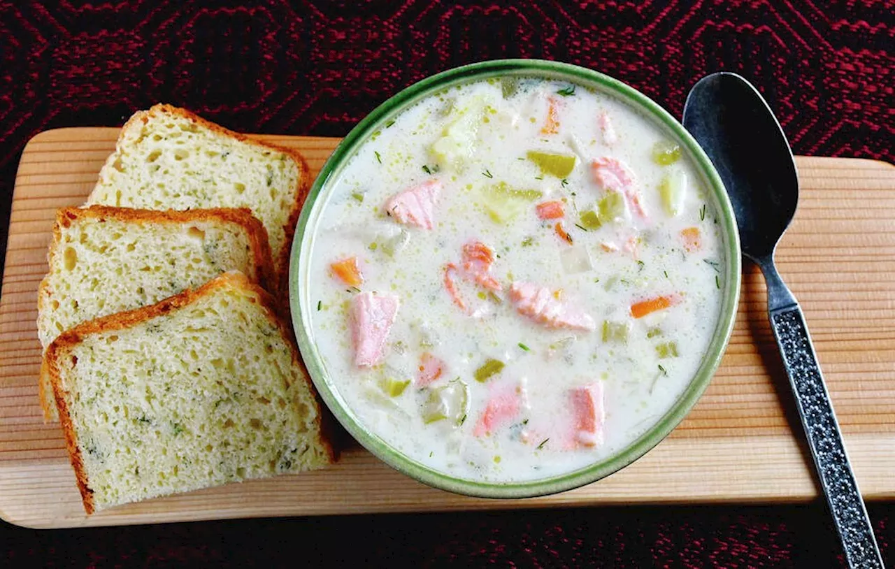 Eric Akis: Rich seafood chowder features smoked and fresh salmon