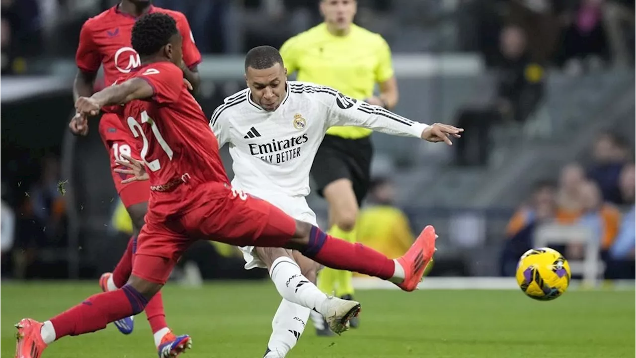 Mbappé scores again as Madrid end year in second place in Spanish league