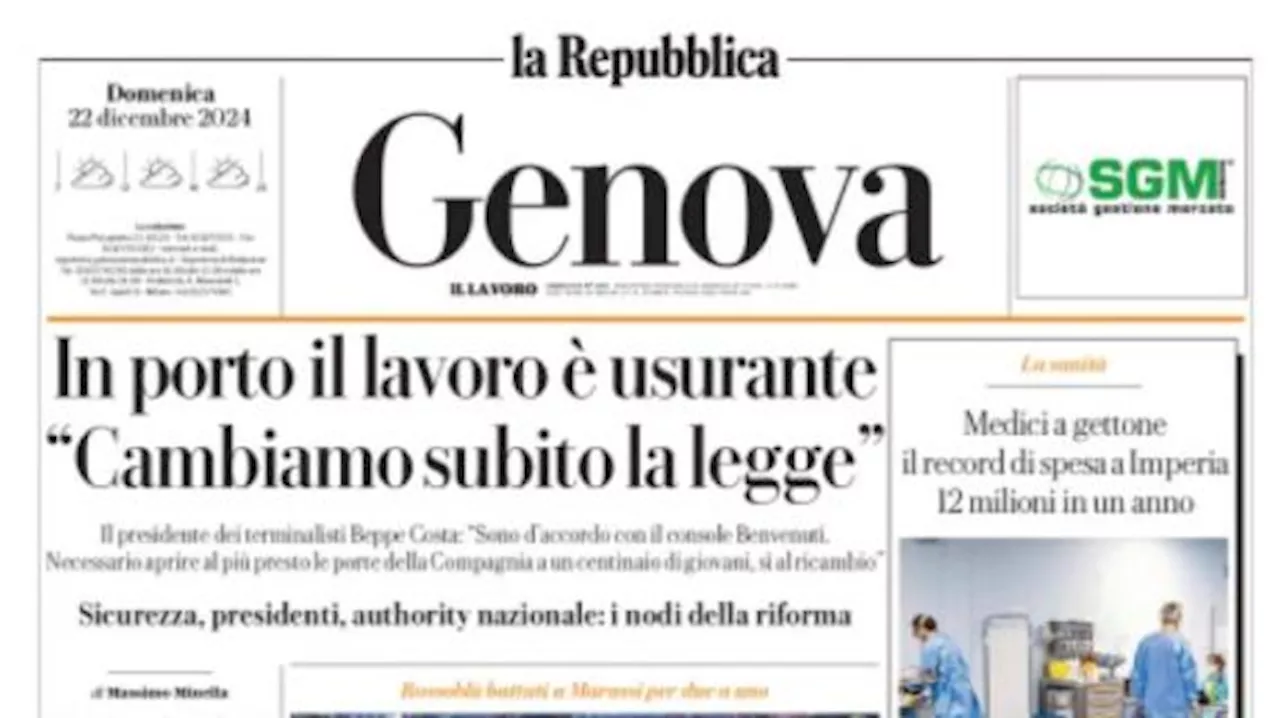 La Repubblica (ed. Genova): 'Genoa sconfitta con rimpianti, le parate di Meret salvano il Napoli'