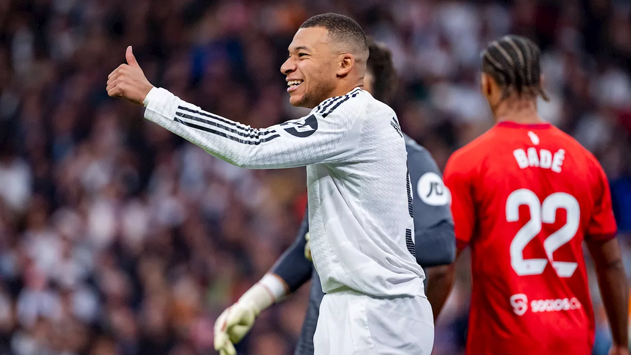 Kylian Mbappé zet uitstekende vorm door tijdens ruime zege Real Madrid