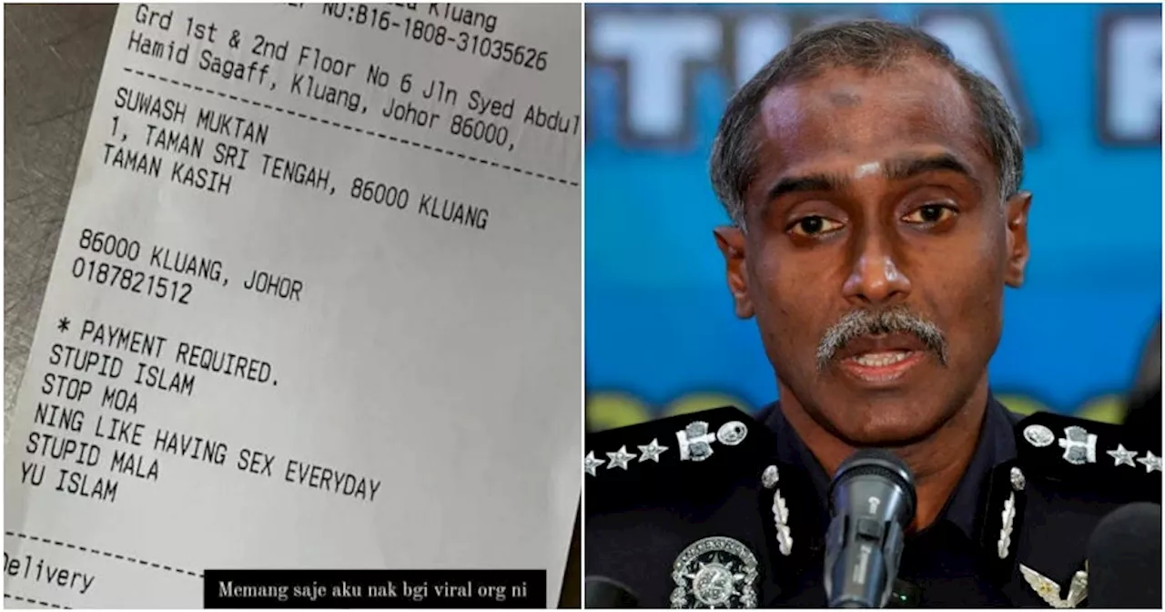 PDRM Investigates Receipts From Fast Food Eatery in Johor Allegedly Containing Insults Towards Islam