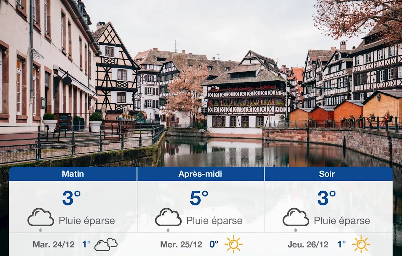 Météo Strasbourg: prévisions du lundi 23 décembre 2024