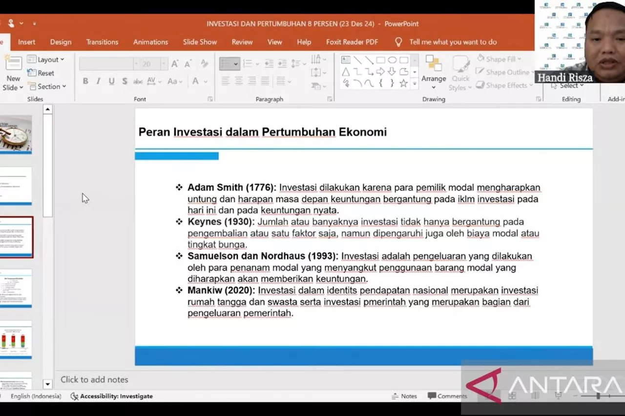 Investasi Rp13.528 Triliun Dibutuhkan Indonesia Untuk Mencapai Pertumbuhan Ekonomi 8 Persen