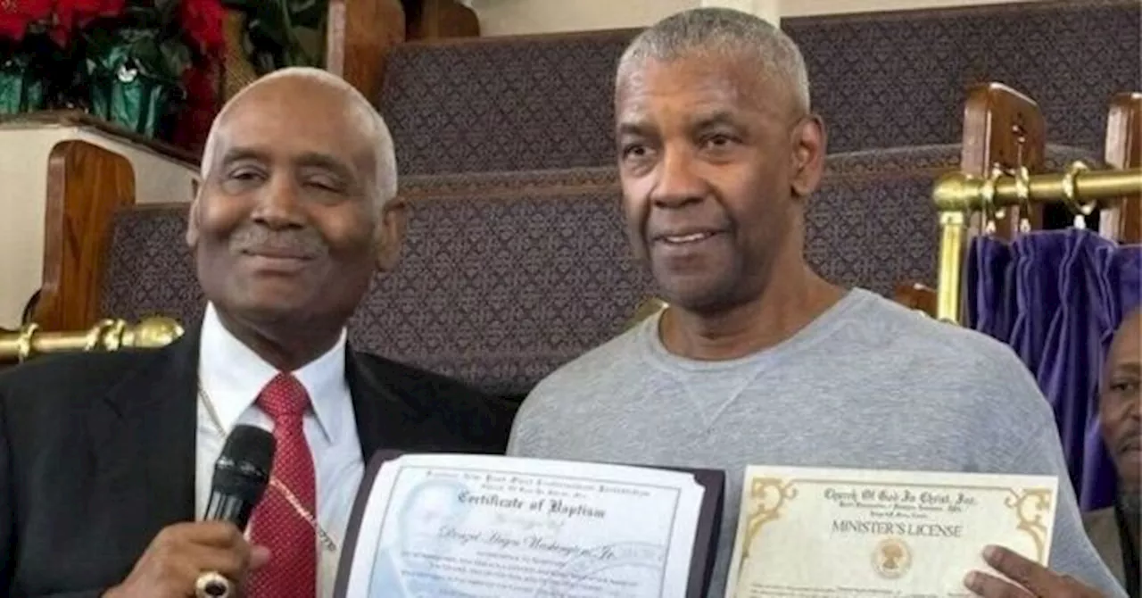 Denzel Washington Baptized and Receives Minister's License