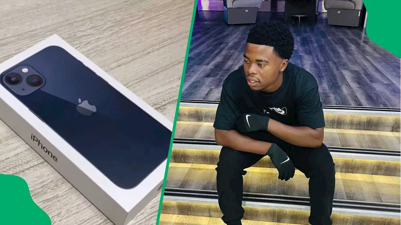 “Eyohh, What a Waste”: SA Reacts to Young Man Buying iPhone 13 With SASSA Grant Savings