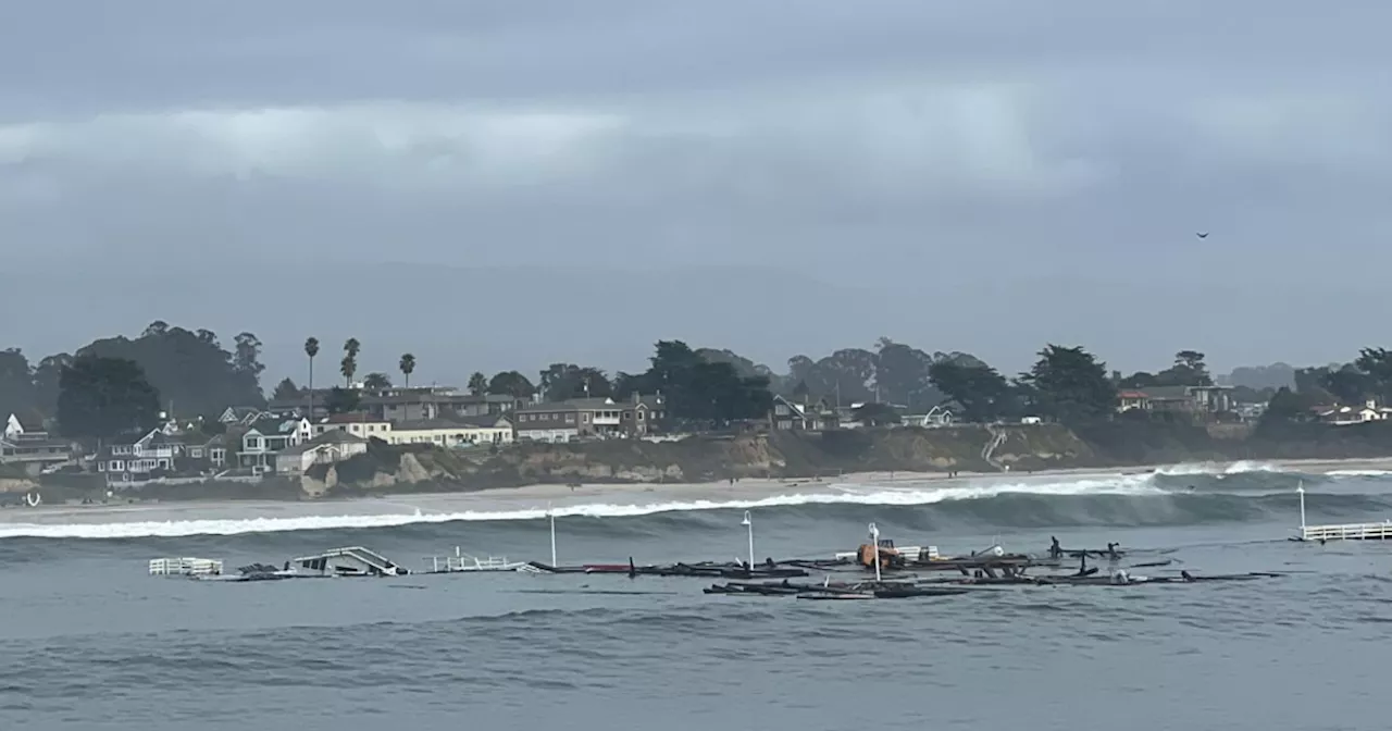 Part of Santa Cruz Wharf Collapses During High Surf