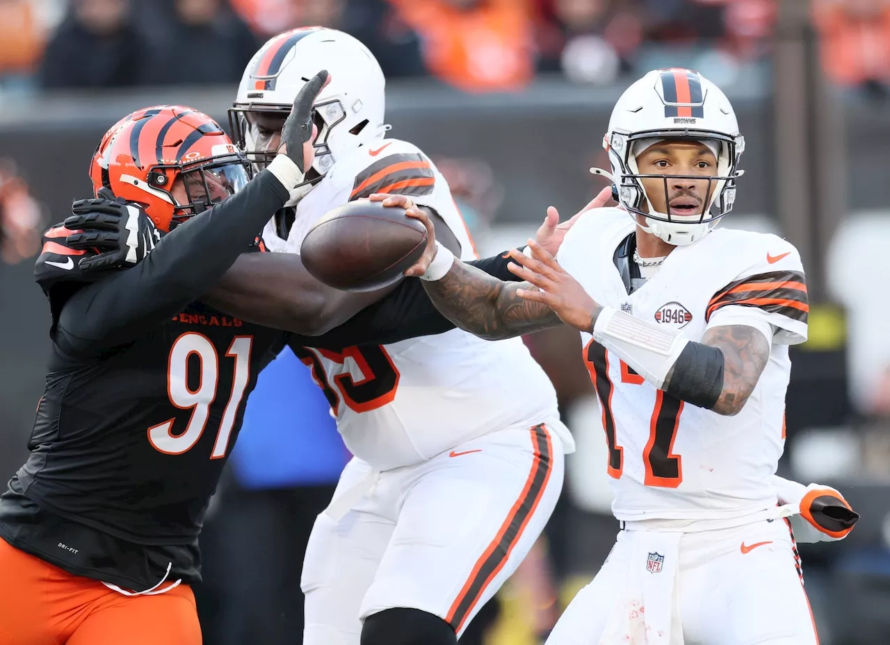 Dorian Thompson-Robinson on loss to Bengals, interceptions, and more: Transcript