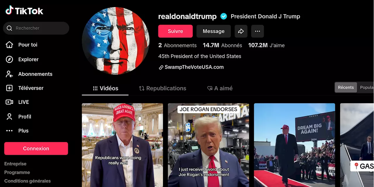 Donald Trump, défenseur inattendu de TikTok