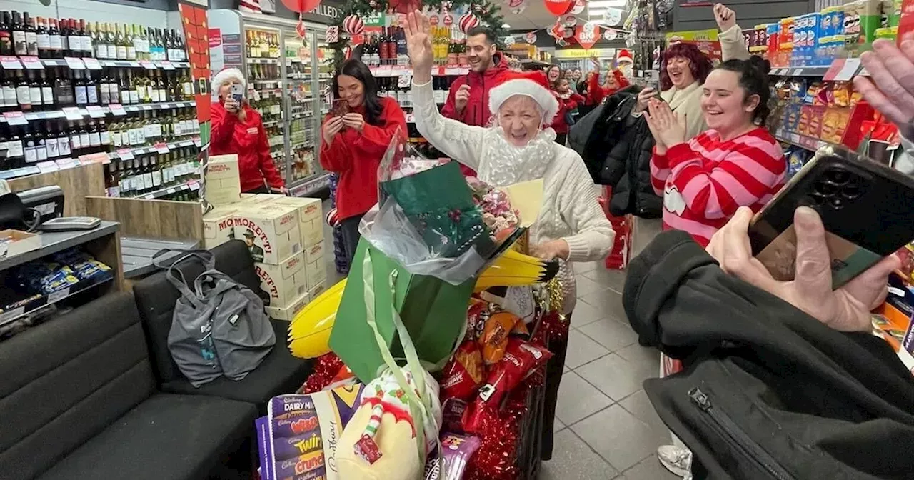 82-Year-Old Woman Wins Trolley Dash as Santa at Cumbernauld SPAR