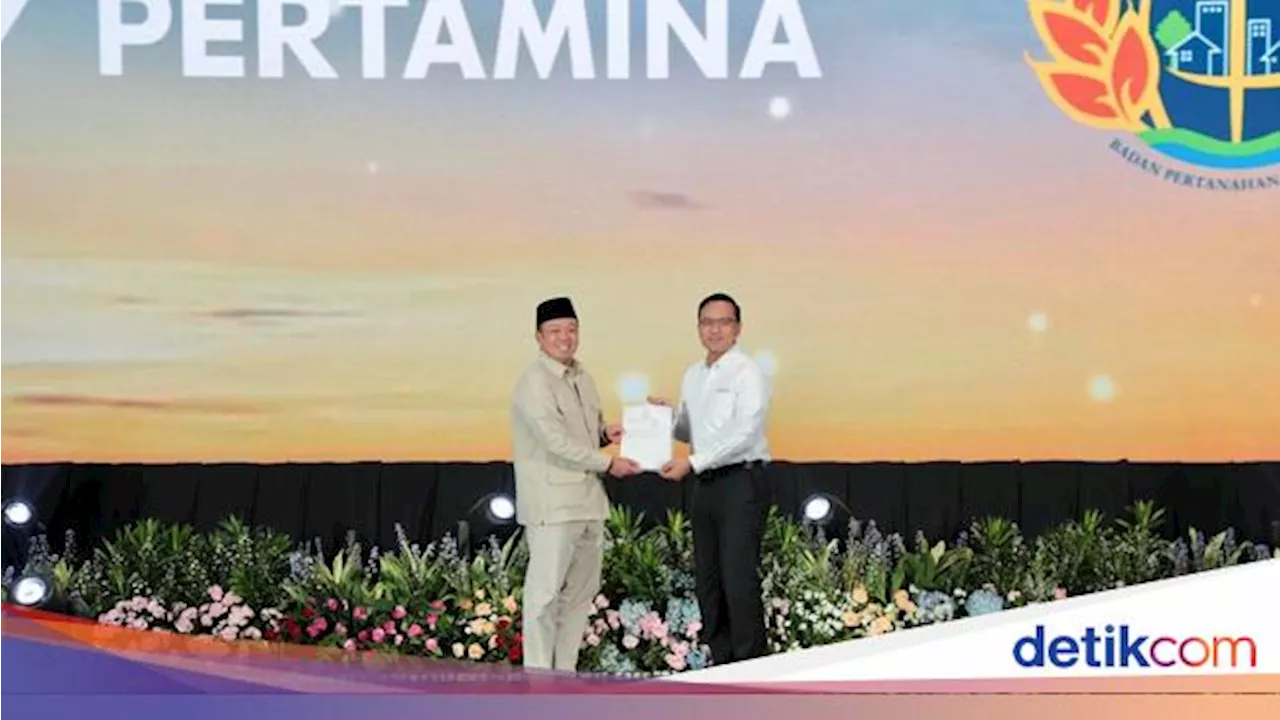 ATR/BPN Serahkan Sertifikat Tanah untuk Pertamina