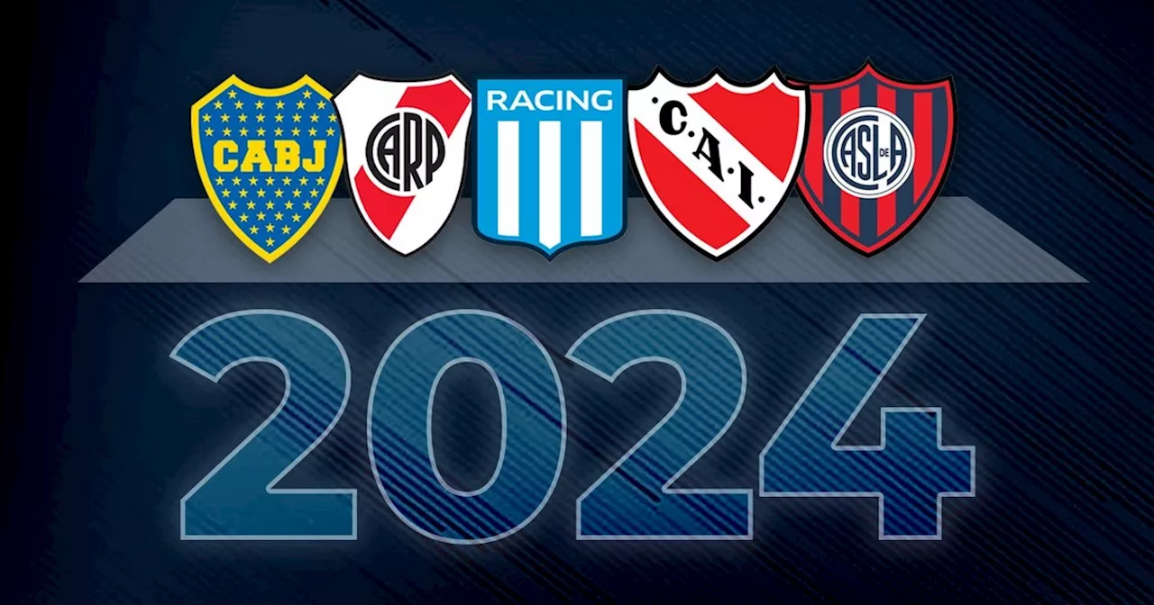 Balance 2024 del Fútbol Argentino: River, Boca, Independiente, Racing y San Lorenzo