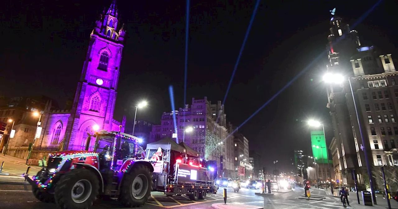 Christmas Tractor Convoy Lights Up Merseyside