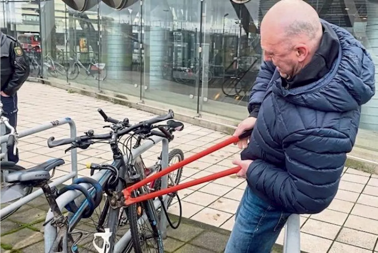 Fahrraddiebstahl am Flughafen: Dieb schloss das Rad mit einem neuen Schloss ab