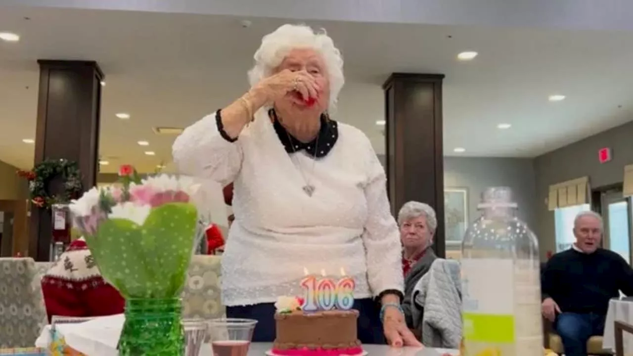 106-Year-Old 'Fireball Flo' Celebrates Birthday with Her Favorite Shot