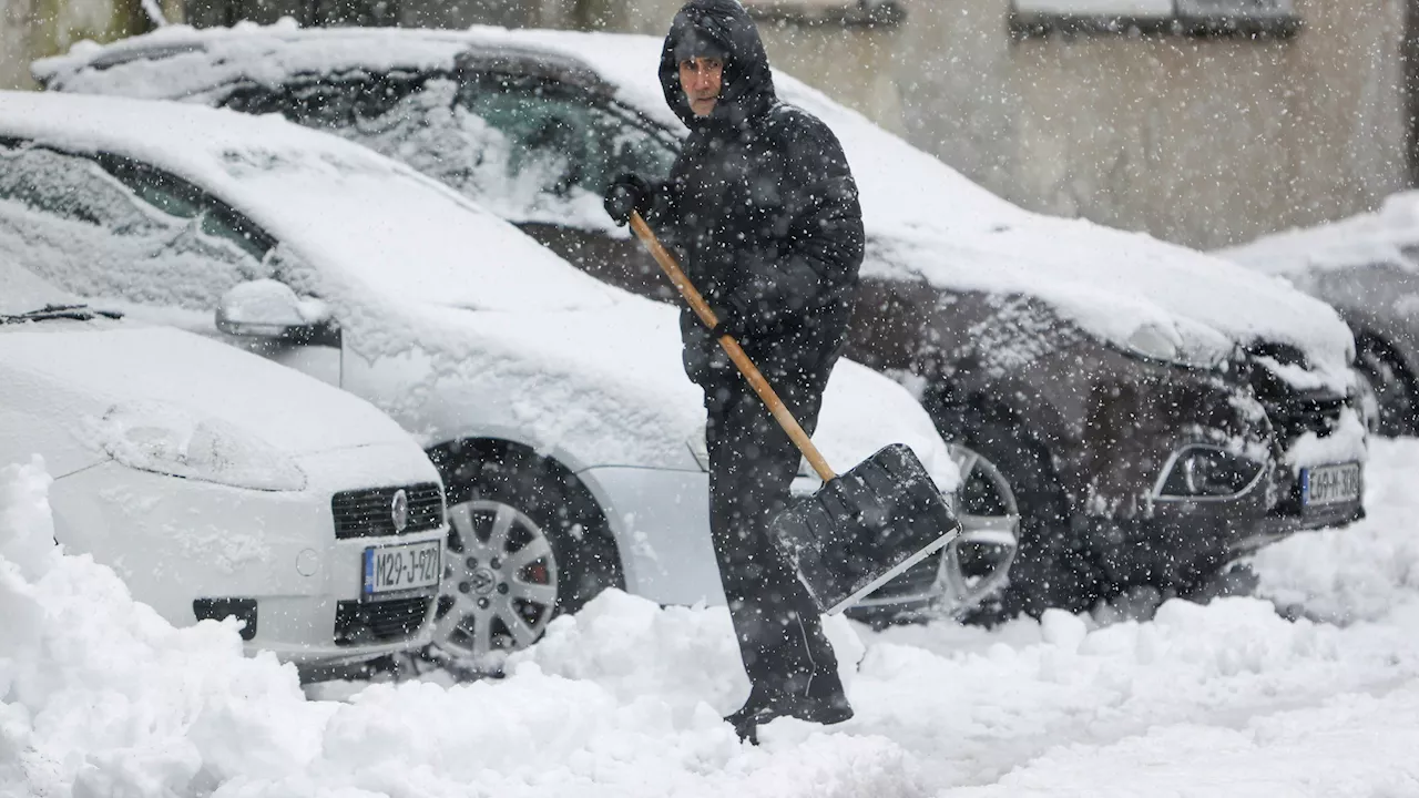 Balkan ist von Schneechaos betroffen