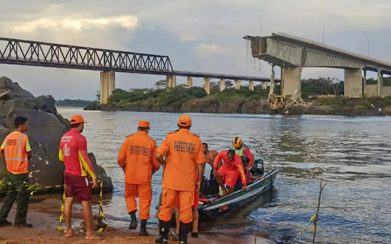 Número de desaparecidos sobe para 14 após desabamento de ponte entre Tocantins e Pará