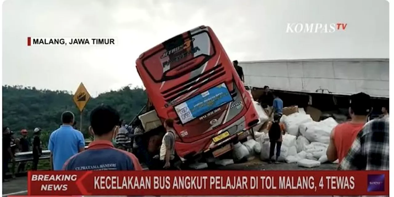 Tol Lawang Tertutup Akibat Kecelakaan Bus, Kendaraan Dialihkan ke Tol Pasuruan