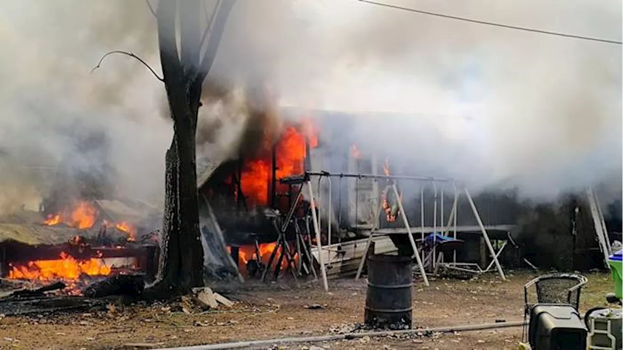 Home destroyed by flames in Atascosa County