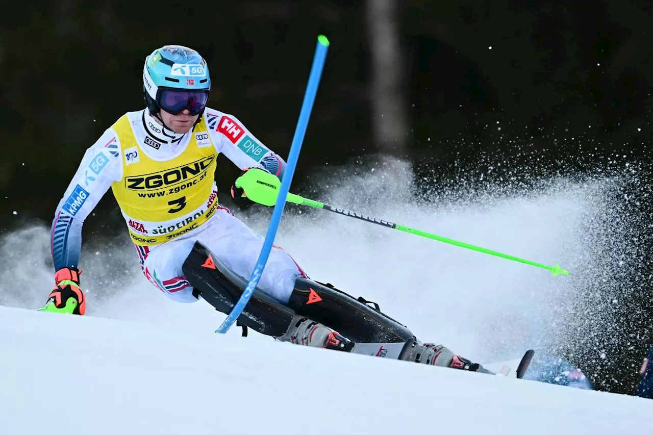 Haugan domine la première manche du slalom d'Alta Badia