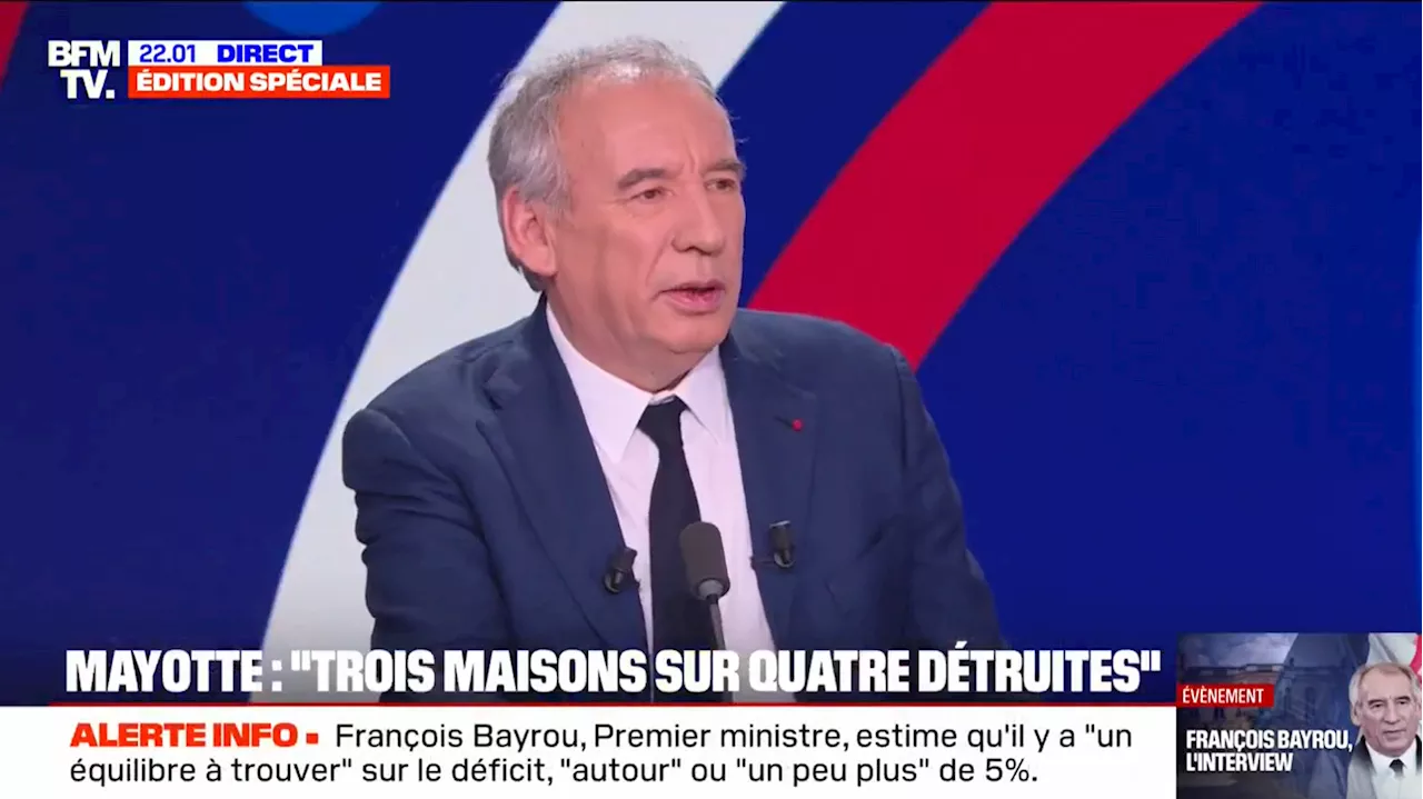 Mayotte : François Bayrou ne croit pas aux « chiffres terrifiants » du bilan après le passage du cyclone Chido