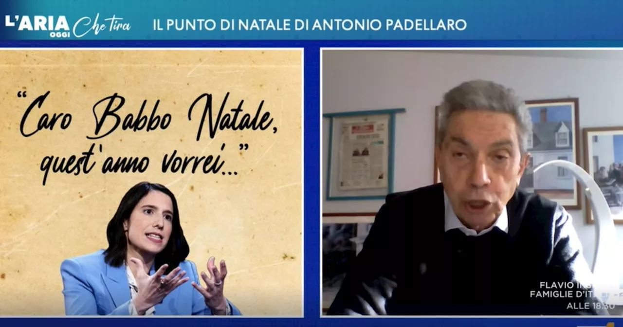 Antonio Padellaro, la letterina della Schlein: &#034;Caro Babbo Natale...&#034;, Pd ridicolizzato