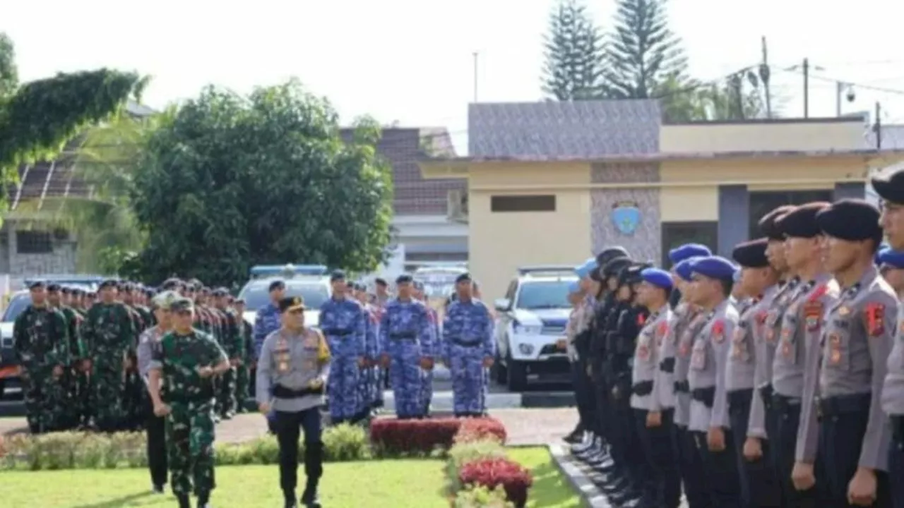 Gelar Pasukan TNI-Polri Amankan Perayaan Natal dan Tahun Baru di Sulut