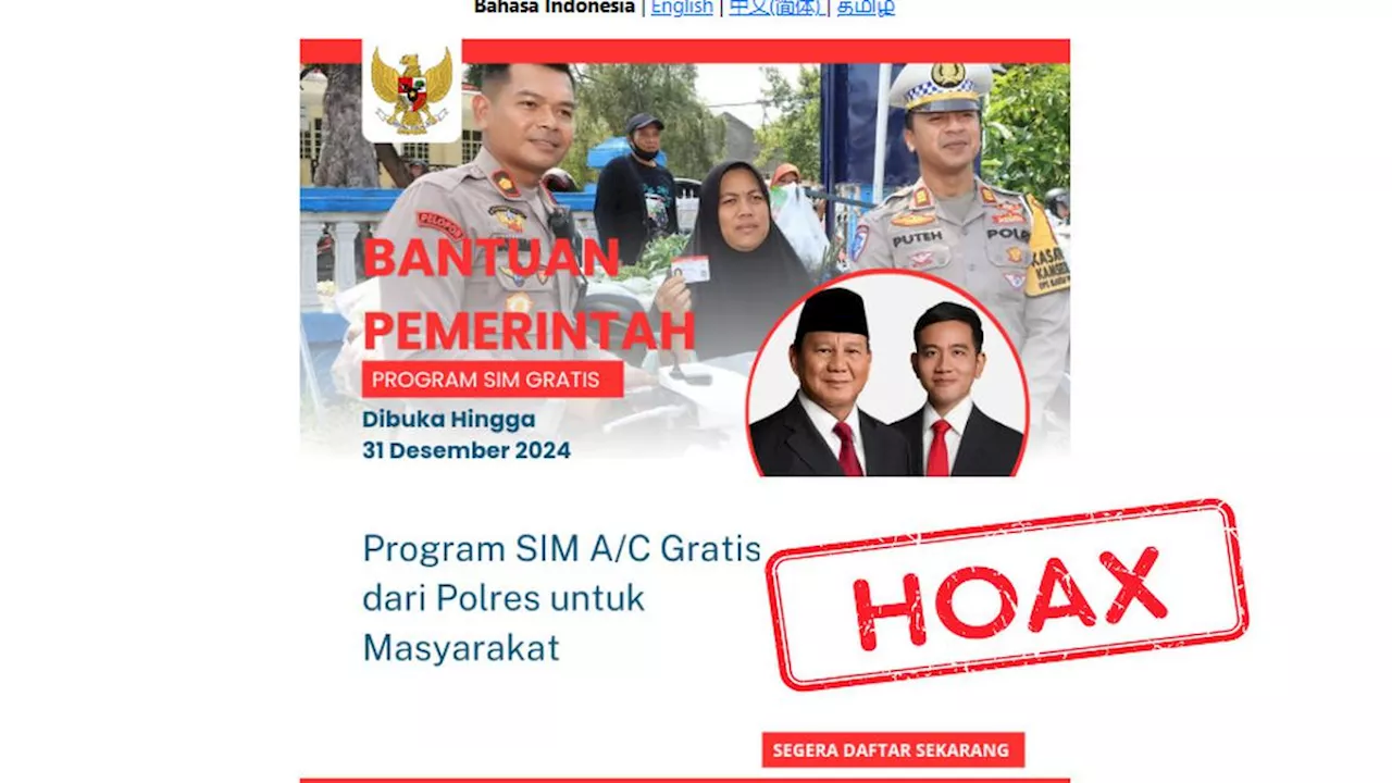 Pembuatan dan Perpanjangan SIM Gratis Jadi Bahan Hoaks, Simak Faktanya