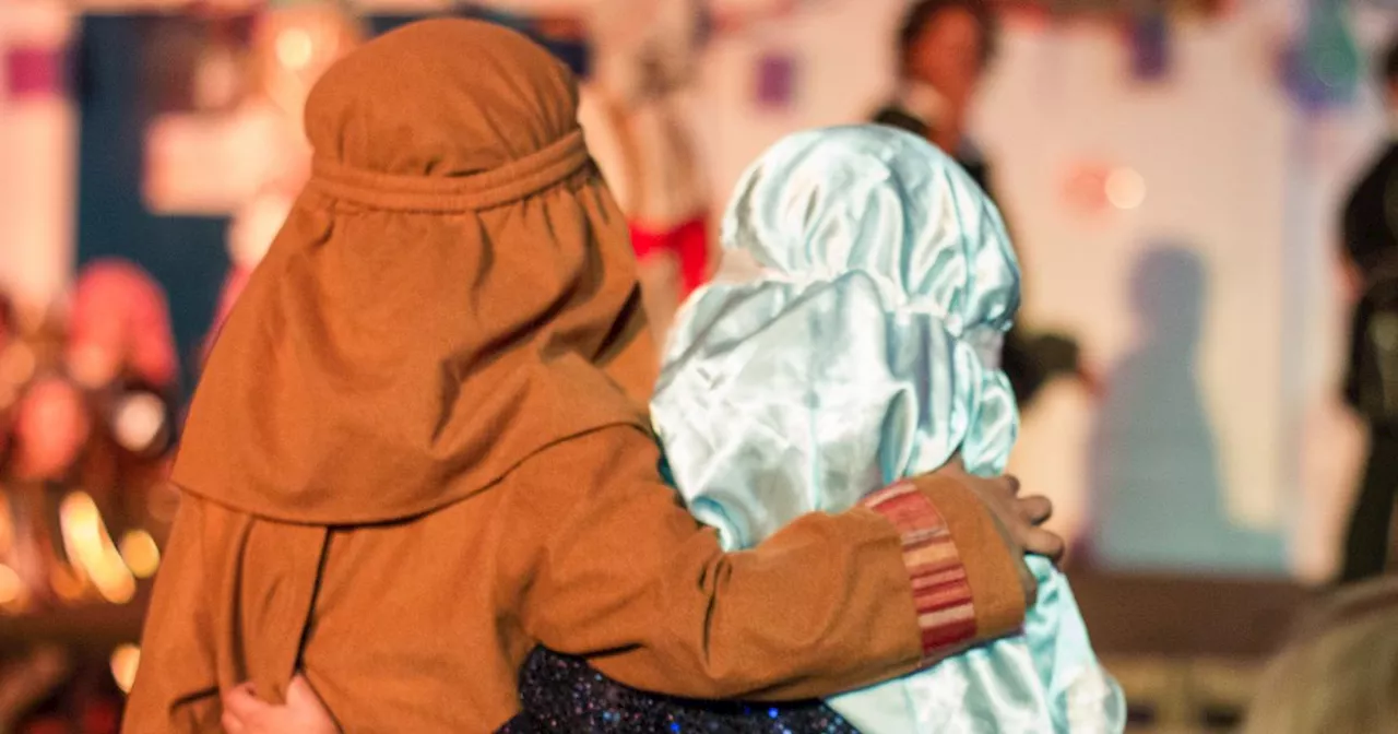 School Nativity Casts Child As a Door