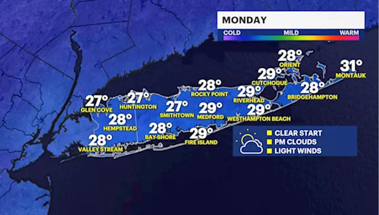 BITTER BLAST: Frigid temperatures for Monday; tracking overnight snow showers for Long Island