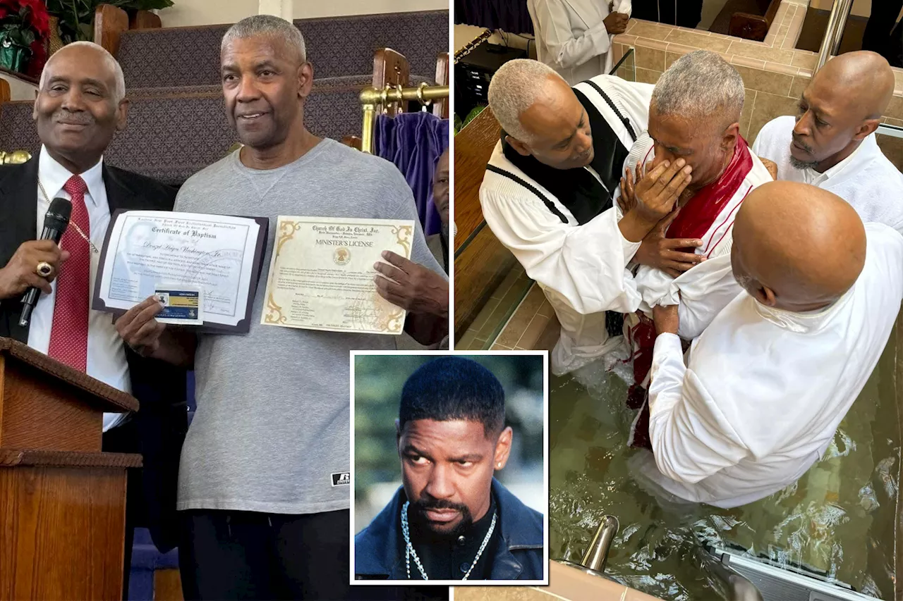 Denzel Washington Baptized and Receives Minister's License