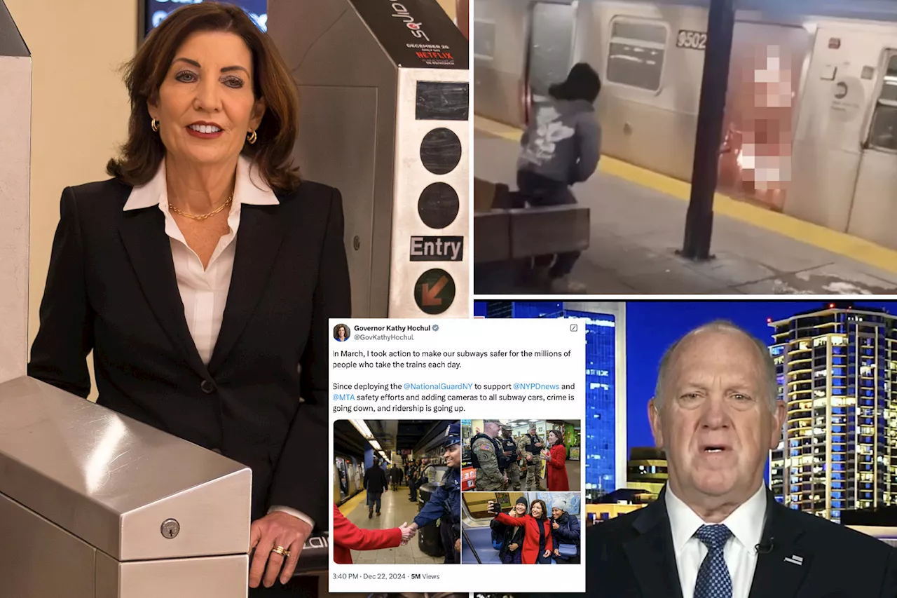 Trump's border czar slams Gov. Hochul for bragging about better subway safety after illegal migrant allegedly set a passenger on fire