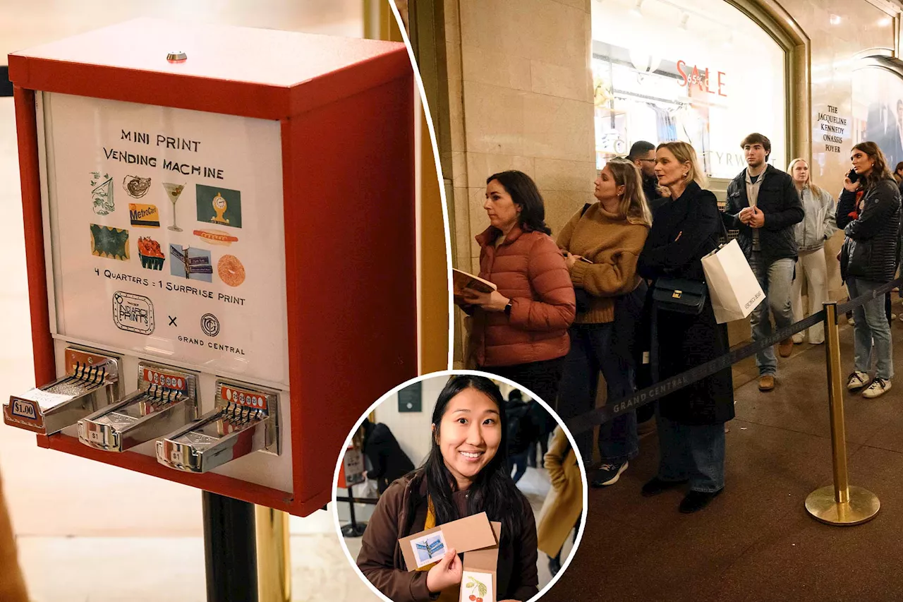 Viral NYC Art Vending Machine Draws Huge Crowds at Grand Central