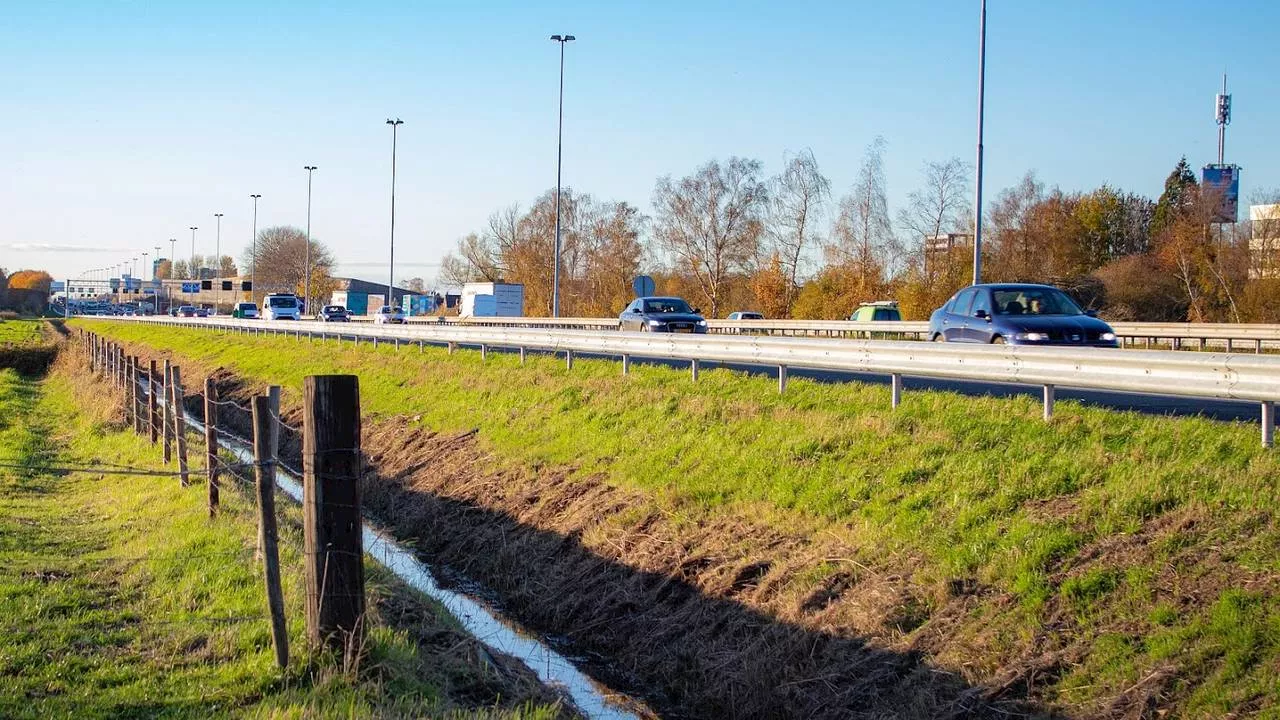 Leger aan hulpdiensten achtervolgt hond op A17, snelweg afgesloten