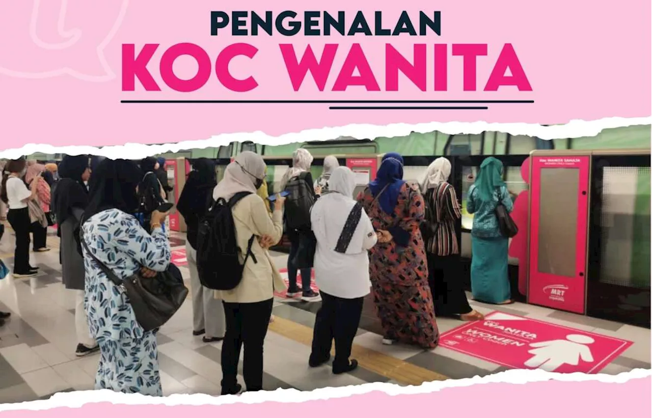 LRT Ampang/Sri Petaling Line to get women’s coach from Dec 31 – pink stickers on platform and trains