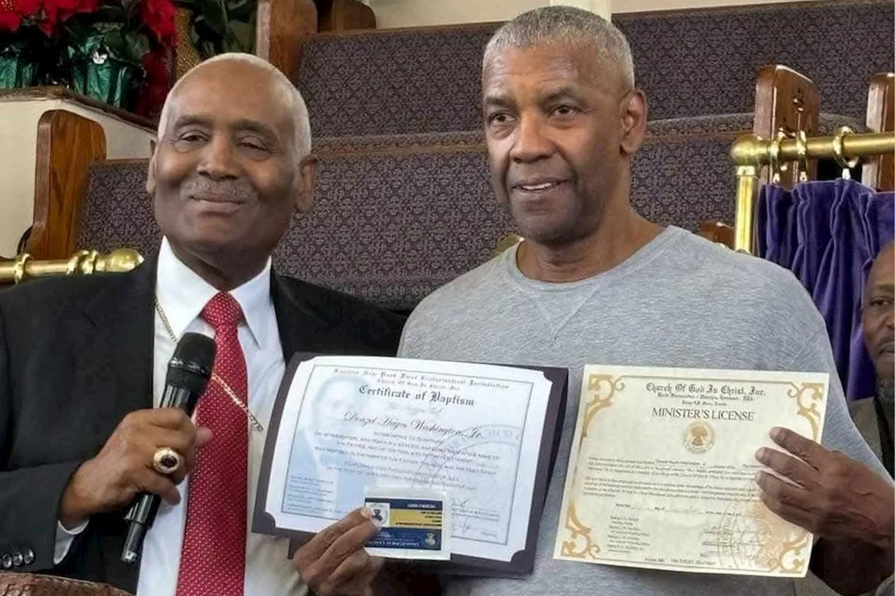 Denzel Washington Gets Baptized and Becomes a Minister