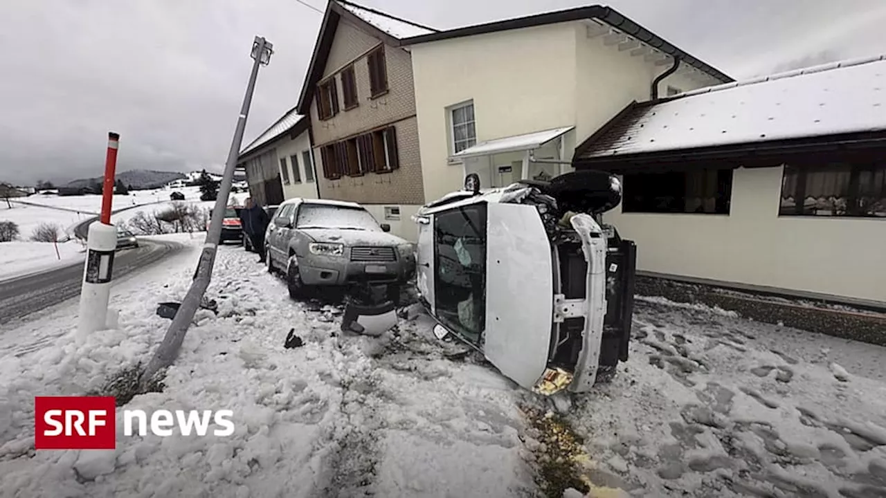 Verkehrsunfälle in der Schweiz durch Schnee und Glätte