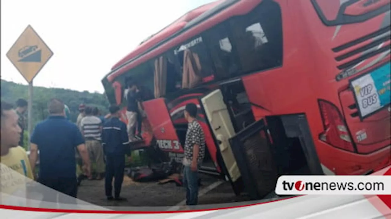 Foto-foto Kecelakaan Maut Bus Rombongan Pelajar Bogor dengan Truk di Tol Lawang yang Tewaskan 4 Orang