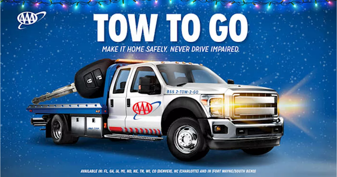 AAA activates ‘Tow to Go’ program on Tuesday for year-end holidays