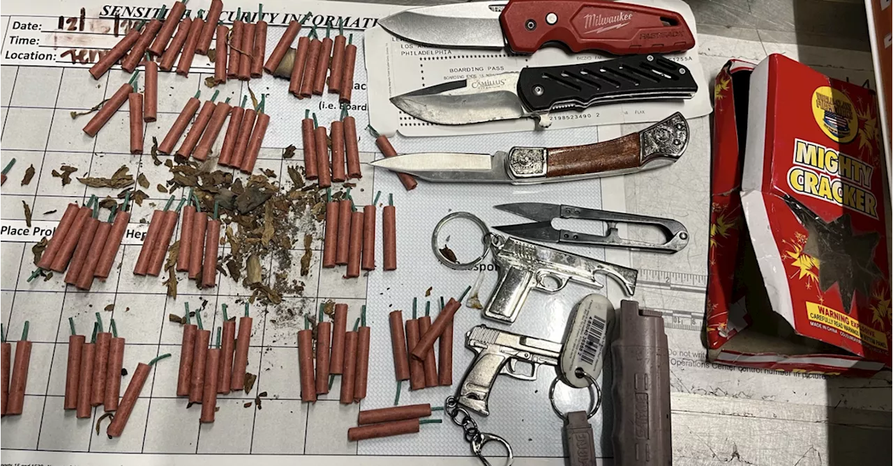 Fireworks and Weapons Found in Carry-On Luggage at LAX