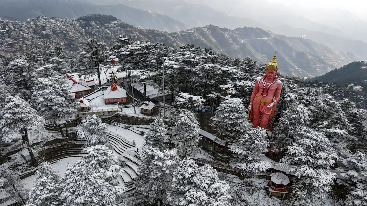 सर्दी का अहसास: माइनस डिग्री में शीतलहर, हिमाचल में बर्फबारी से यातायात बाधित