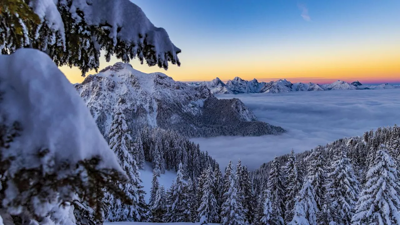 Schnee und Glatte Straßen in Bayern an Heiligabend