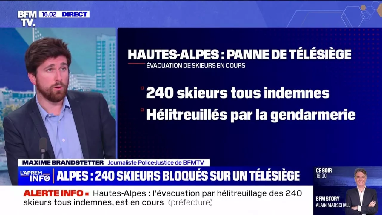 Hautes-Alpes: 240 skieurs bloqués après la panne électrique d'un télésiège à SuperDévoluy