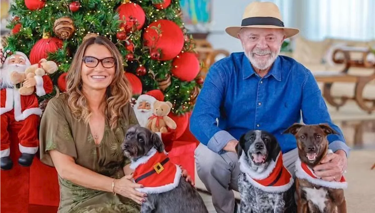 Lula celebra Natal no Alvorada com Janja e cachorros