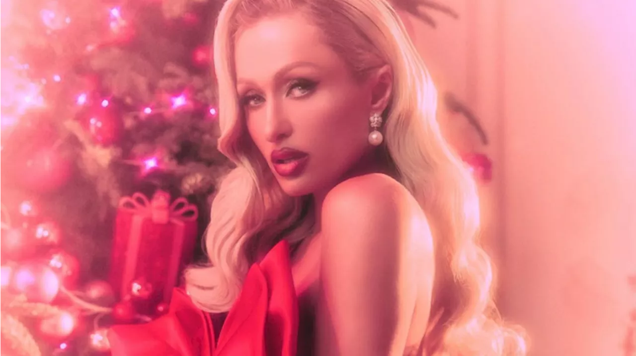 Paris Hilton Poses in Sensual Christmas Photoshoot