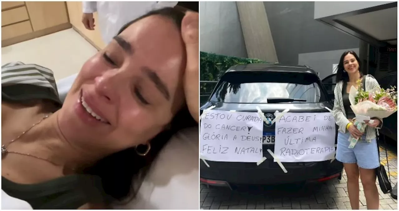 Vera Viel comemora última sessão de radioterapia e agradece a Deus e à família