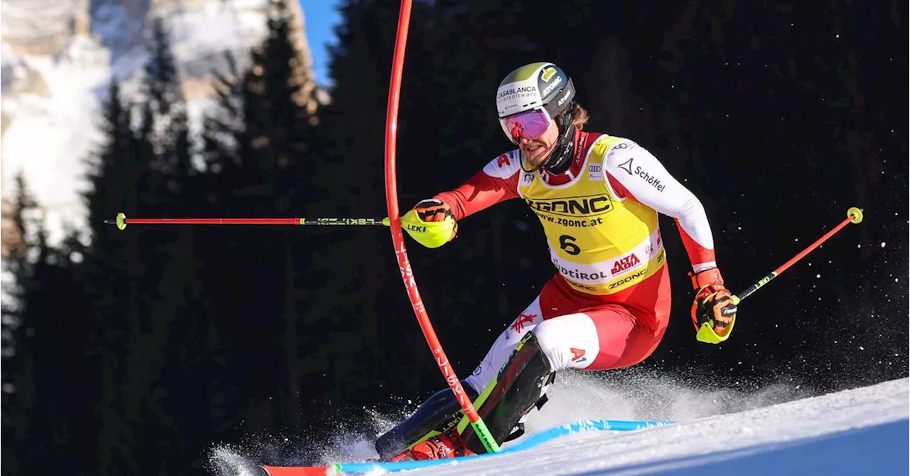 Haugan souverän im Slalom von Alta Badia