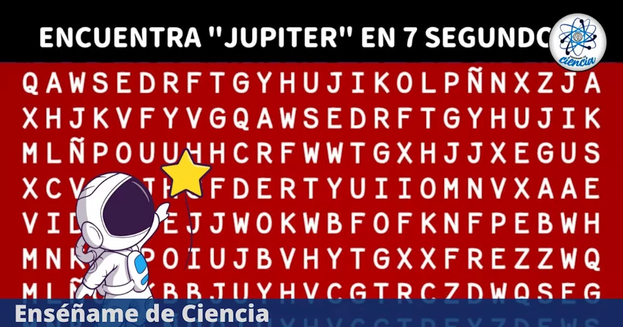 El 98% falló el acertijo visual: Encuentra “JÚPITER” en la sopa de letras